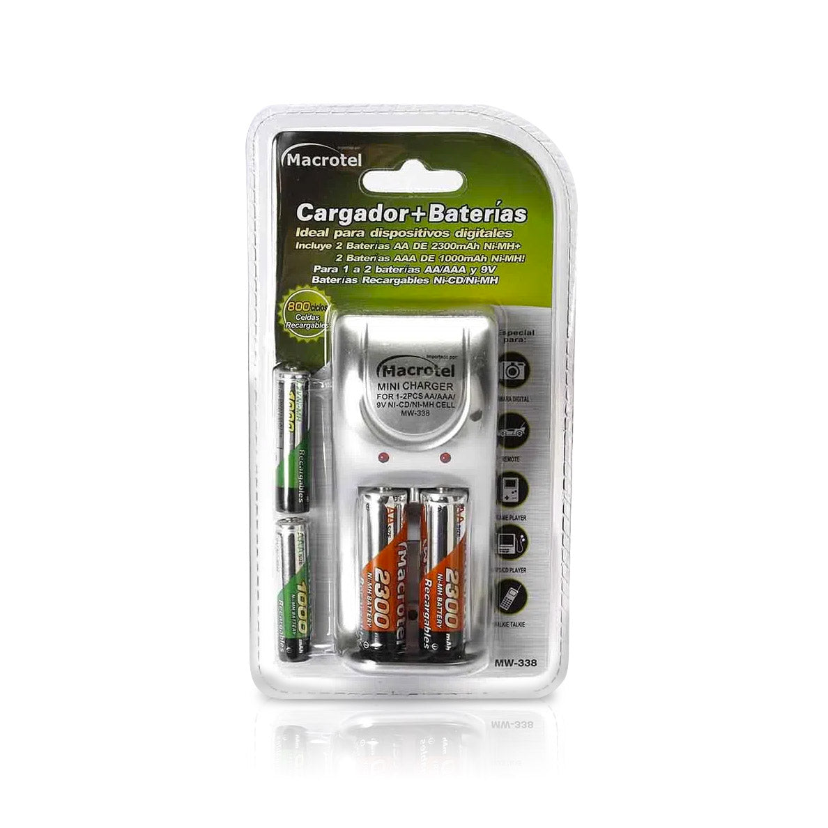 Hogar y Oficina cargador pilas Macrotel